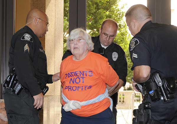 healthcare protester