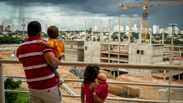 Brazilians Watching Construction
