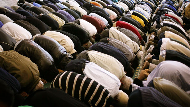 men praying