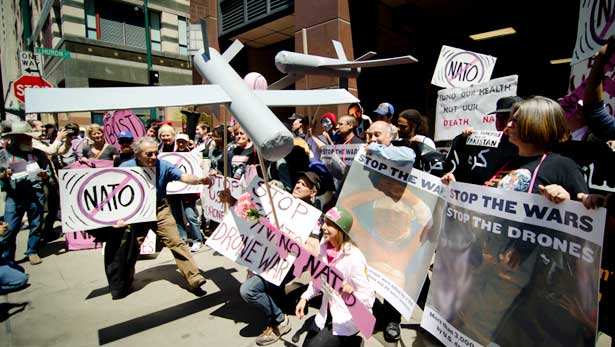NATO drone protest