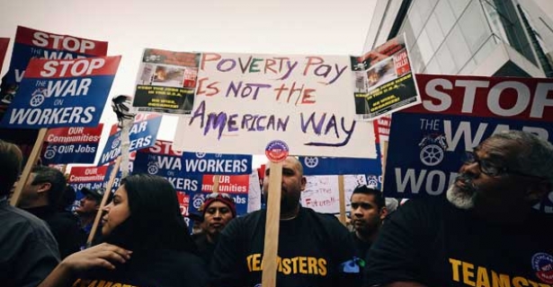 unionists protest