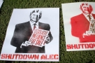 SHUTDOWN ALEC signs