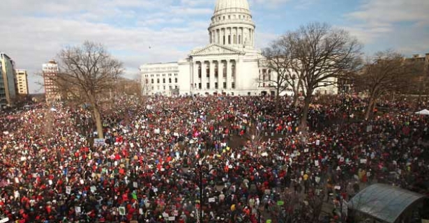 Madison protest, March 12