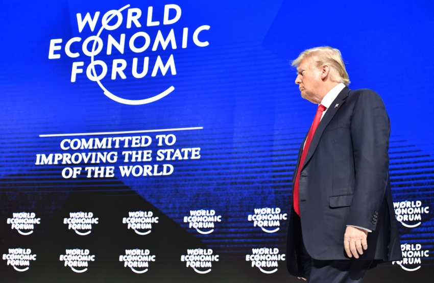 Trump arrives in Davos to promote his 'America First' Trump arrives in Davos to promote his 'America First'