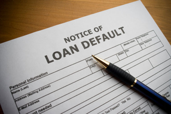 Loan default notice