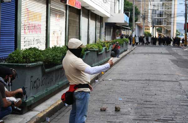 Honduran street protester