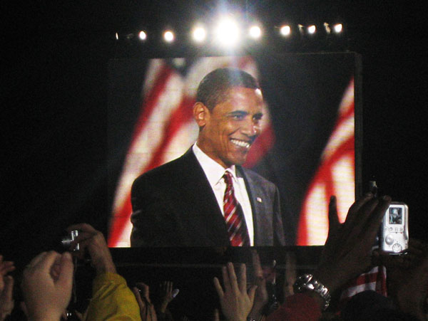 Grant Park, election night
