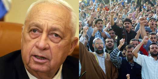 P.M. Ariel Sharon / Palestinian Demonstration in Gaza