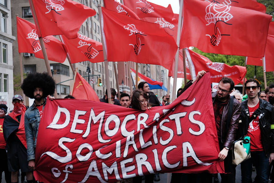 DSA Banner Flag Democratic Socialists of America Bernie Sanders DSA Red Sign New 