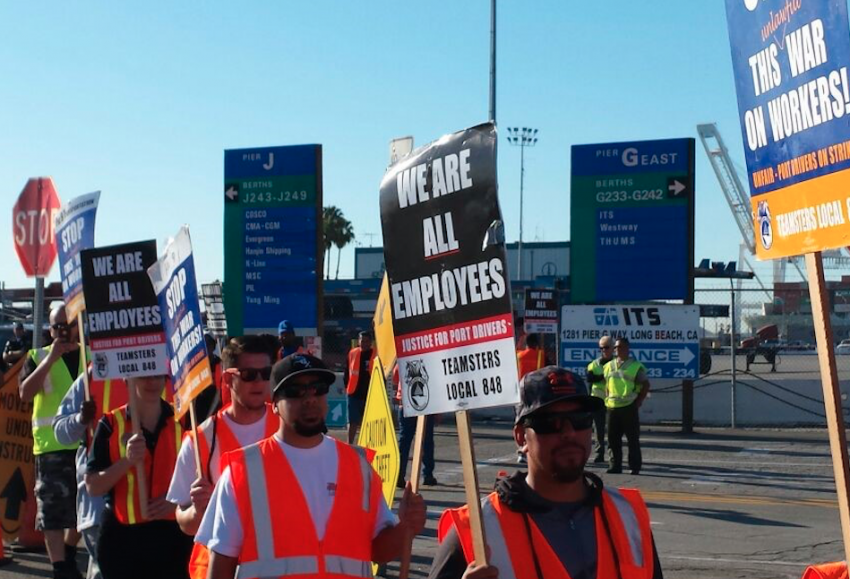Alleging Millions in Wage Theft, West Coast Port Truckers Strike