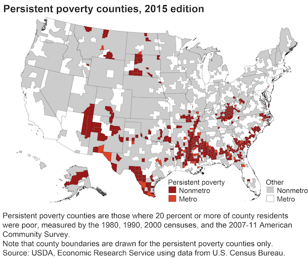 Persistent poverty counties, 2015 edition